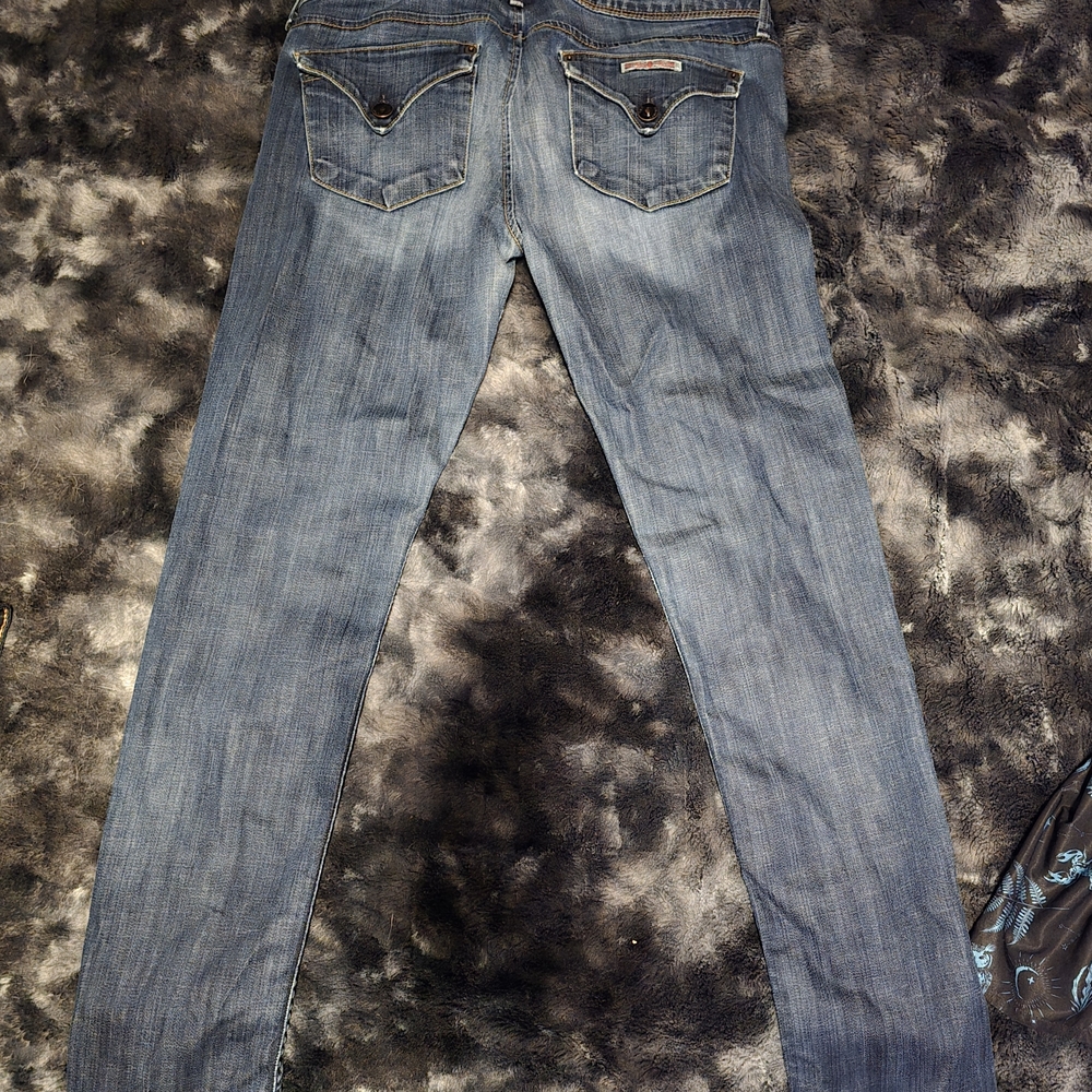 Women's Hudson Collin Flap Pocket Blue Skinny Jeans